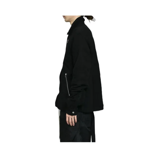 Concealed Zip Front Jkt / Black