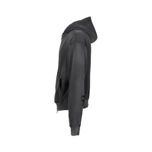 Elliott Zip Up Hoodie / Washed Blk