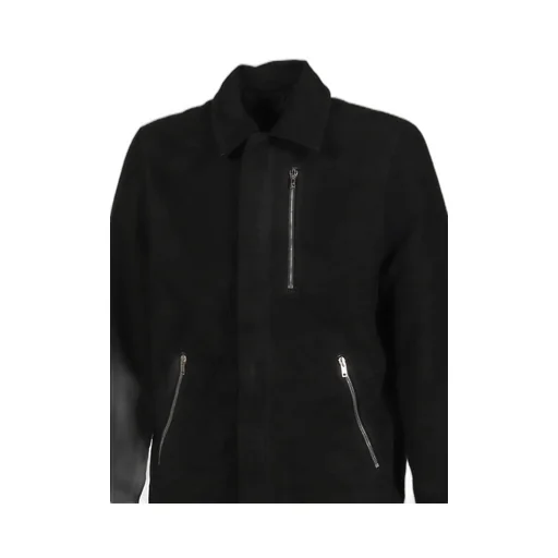 Concealed Zip Front Jkt / Black