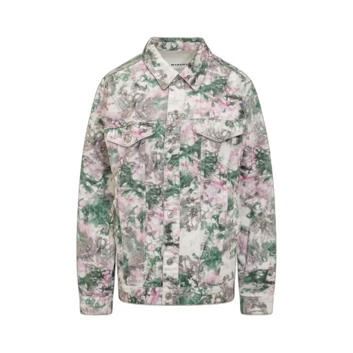 Isabel Marant Camouflage-Printed Buttoned Denim Jacket
