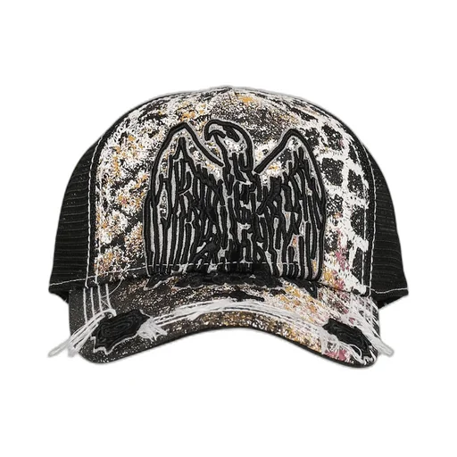 Double Seahorse Mesh Hat / Blk