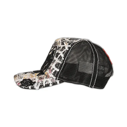 Double Seahorse Mesh Hat / Blk