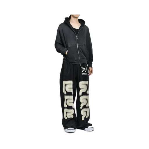 Elliott Zip Up Hoodie / Washed Blk