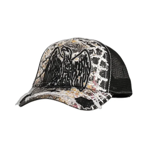 Double Seahorse Mesh Hat / Blk