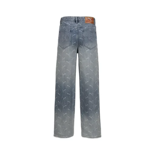 Laser Monogram Denim / Faded Denim-Aop