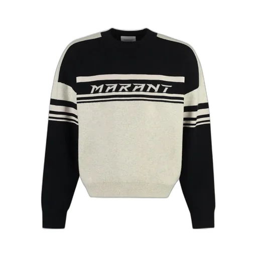 Isabel Marant Logo Intarsia-Knit Crewneck Jumper