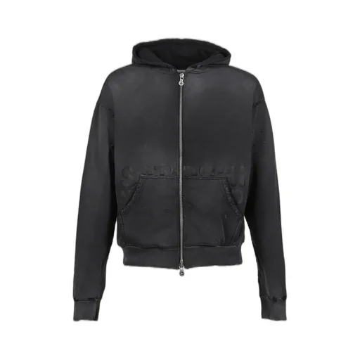 Elliott Zip Up Hoodie / Washed Blk