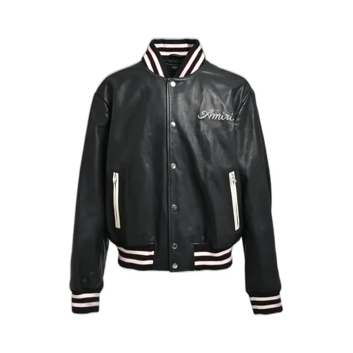 Club Amiri Leather Varsity / Blk