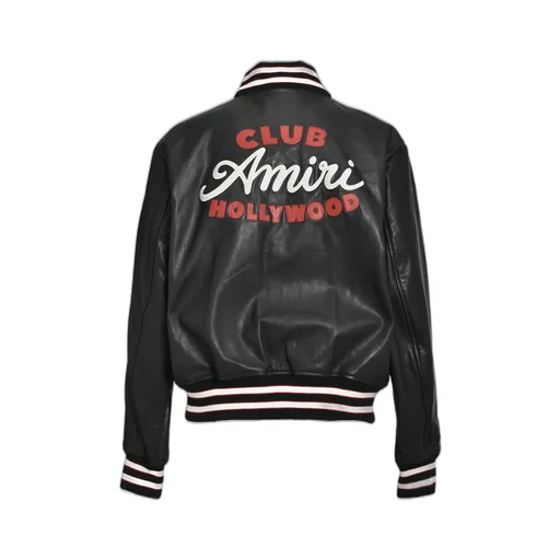 Club Amiri Leather Varsity / Blk