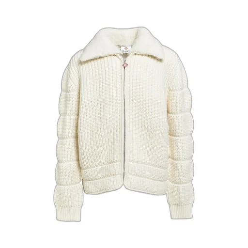 Rib Padded Jacket / Alpaca Mix