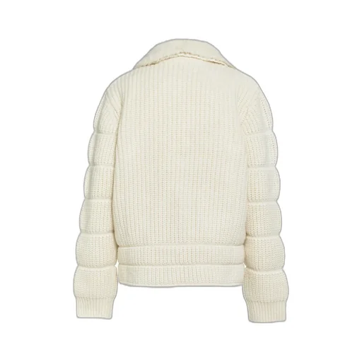 Rib Padded Jacket / Alpaca Mix