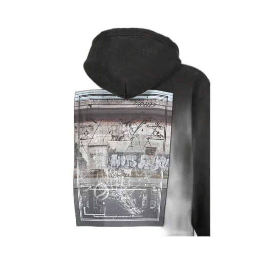Devastated Wall Hoodie / Black