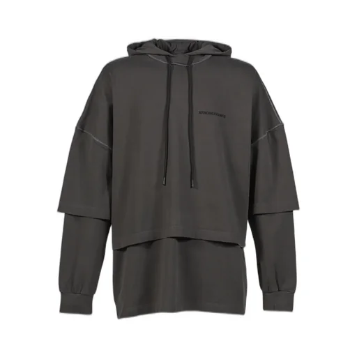Hooded Tee Overlapped / Washed Gray