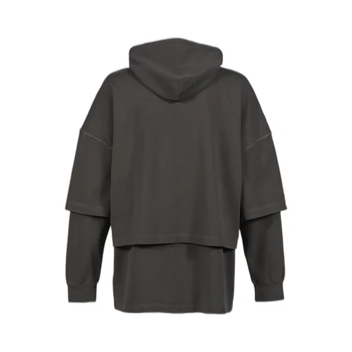 Hooded Tee Overlapped / Washed Gray