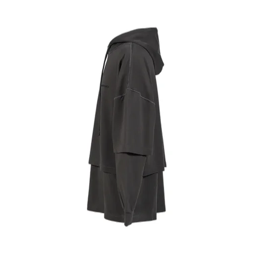 Hooded Tee Overlapped / Washed Gray