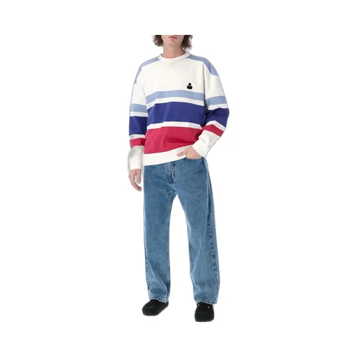 Isabel Marant Logo Printed Striped Sweatshirt