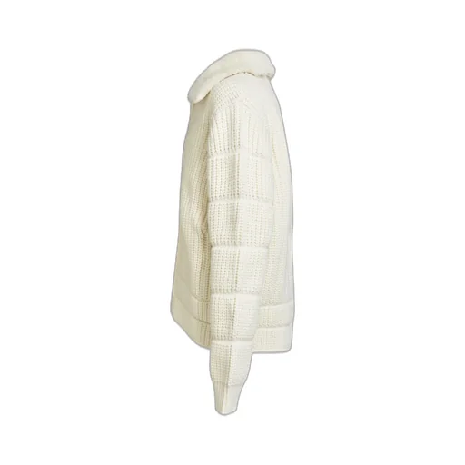 Rib Padded Jacket / Alpaca Mix