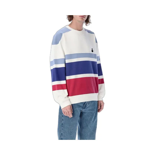 Isabel Marant Logo Printed Striped Sweatshirt