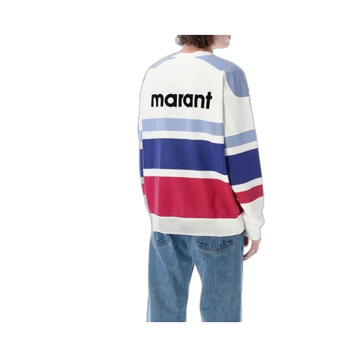 Isabel Marant Logo Printed Striped Sweatshirt