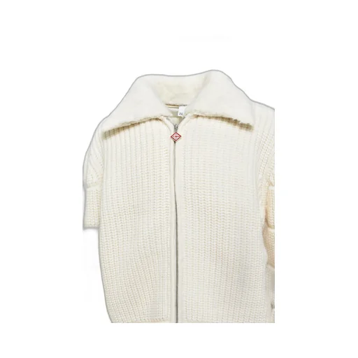 Rib Padded Jacket / Alpaca Mix