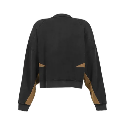 Padded Crewneck Sweater 2 Tones / Washed Blk