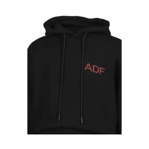 Mega Cropped Hoodie / Washed Blk