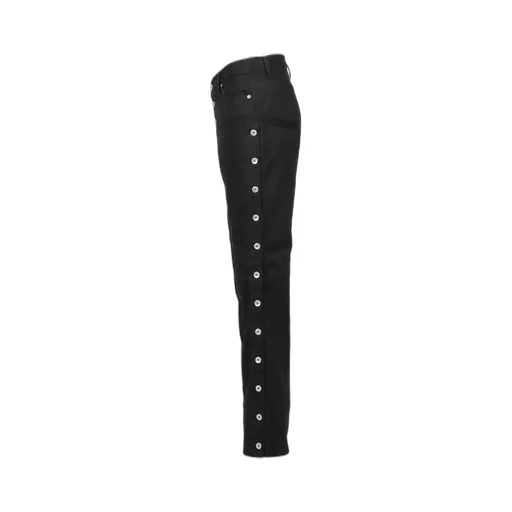 Side Button Pants / Black