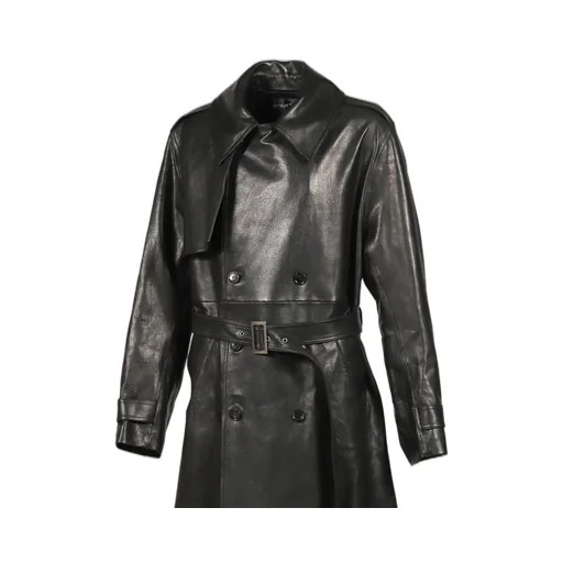 Leather Trench Coat / Black