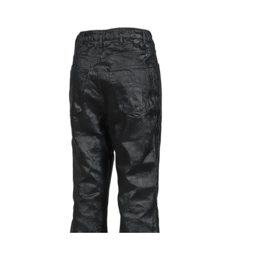 Crack Waxed Gusset Varet Jeans / Blk