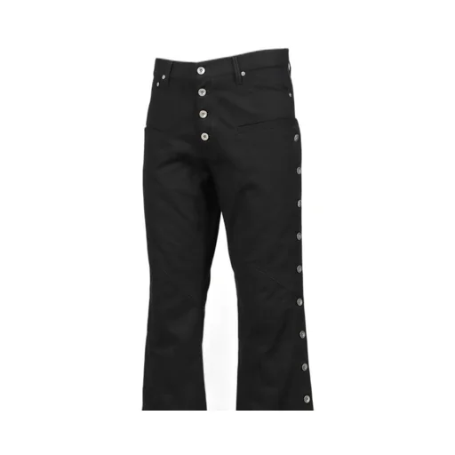 Side Button Pants / Black
