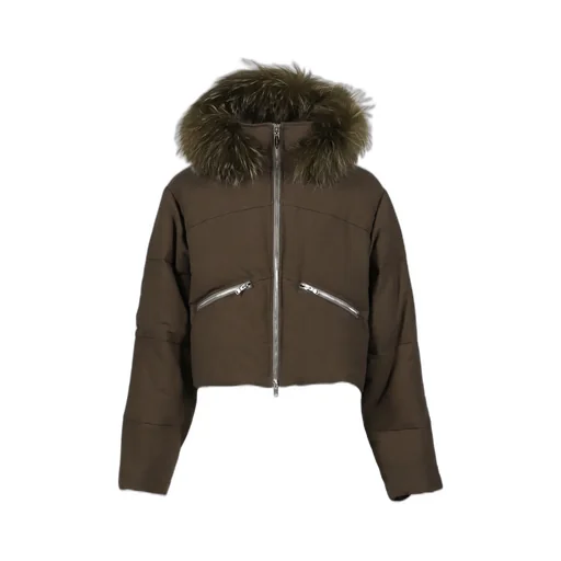 Slide Fur Down Jacket / Dust