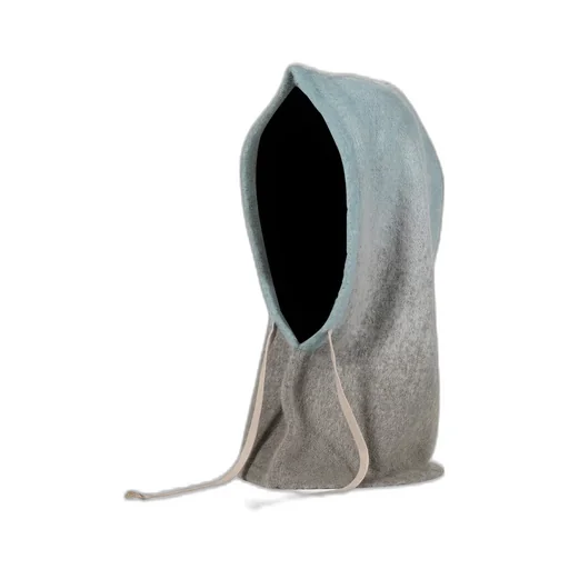 Mohair Knit Hood Balaclava / Blu Gry