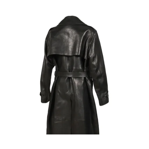 Leather Trench Coat / Black