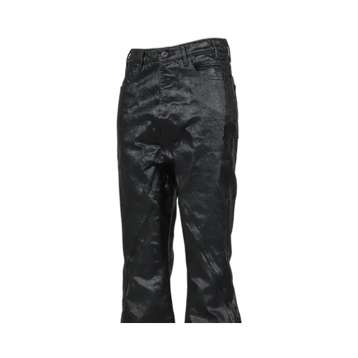 Crack Waxed Gusset Varet Jeans / Blk