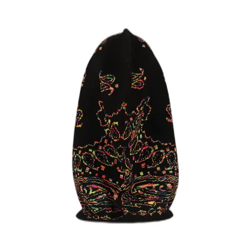 Paisley Knit Hood Balaclava / Blk Mix