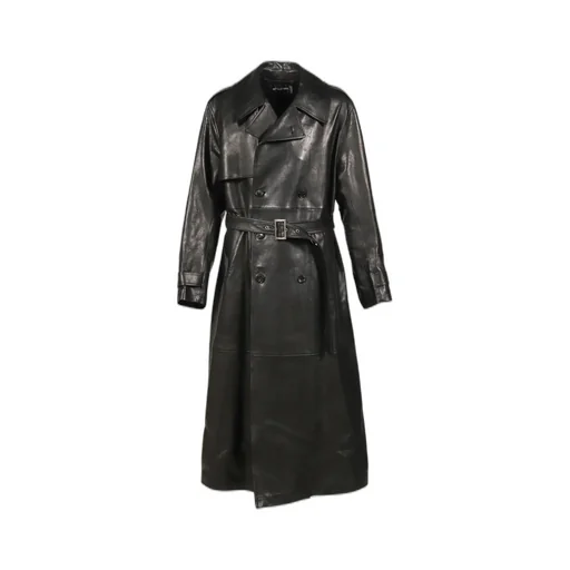 Leather Trench Coat / Black
