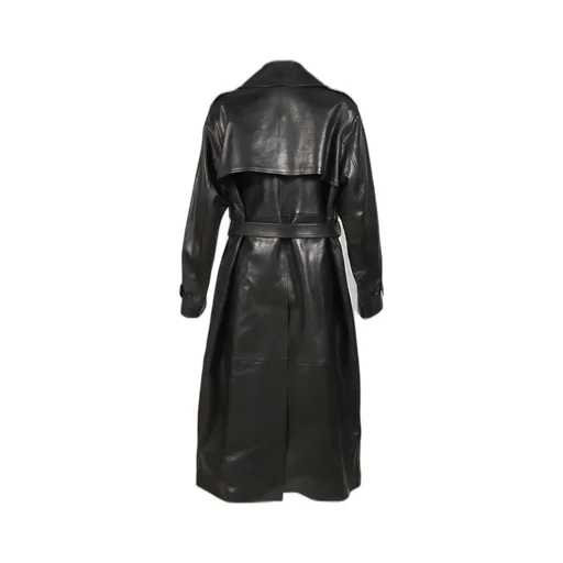 Leather Trench Coat / Black