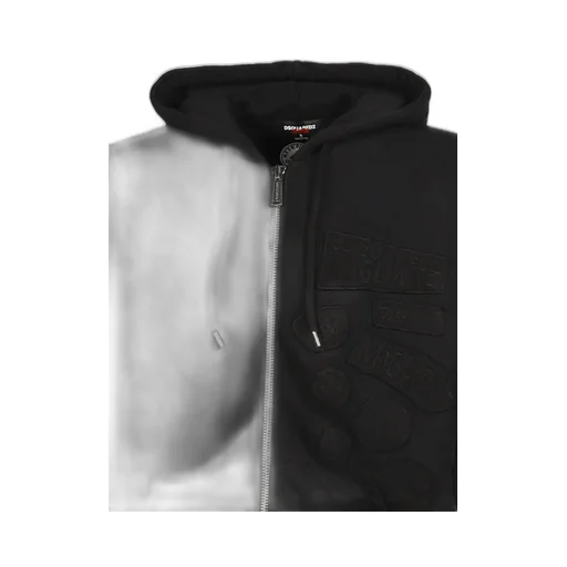 Relax Fit Zipped Hoodie / Black