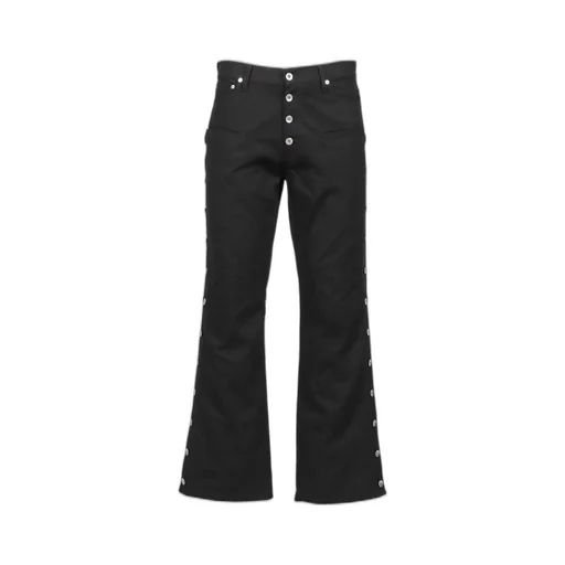 Side Button Pants / Black