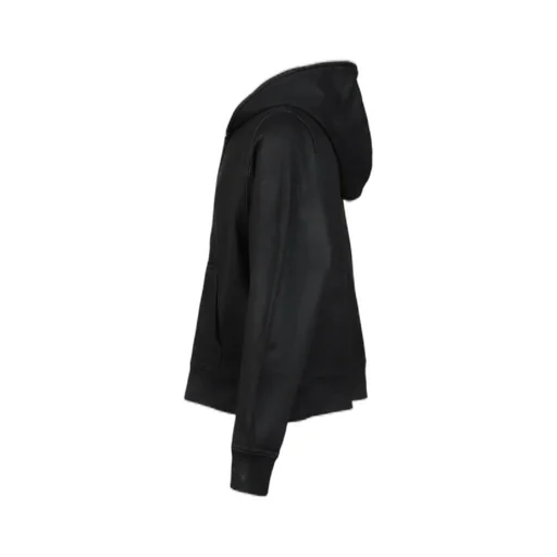 Waxed Zip Hoodie / Black