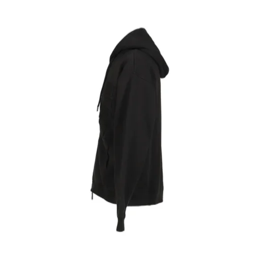 Relax Fit Zipped Hoodie / Black