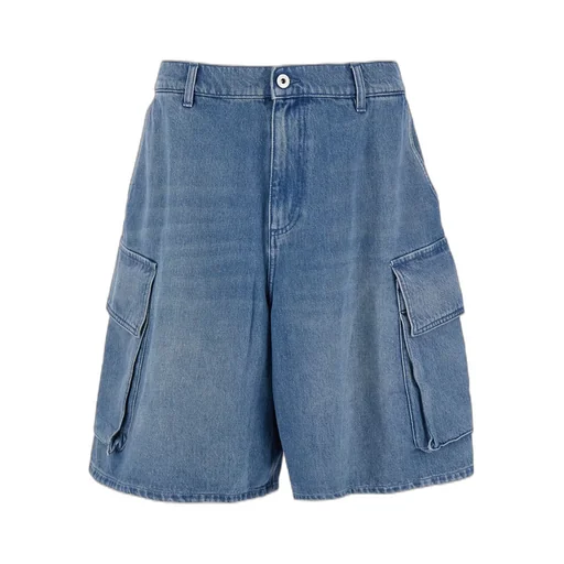 Jw Anderson Wide Leg Cargo Denim Shorts