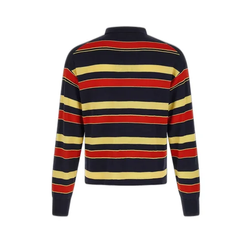 Jw Anderson Knitted Striped Rugby Polo Top