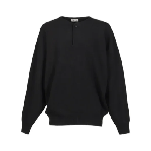 Henley Sweater / Black