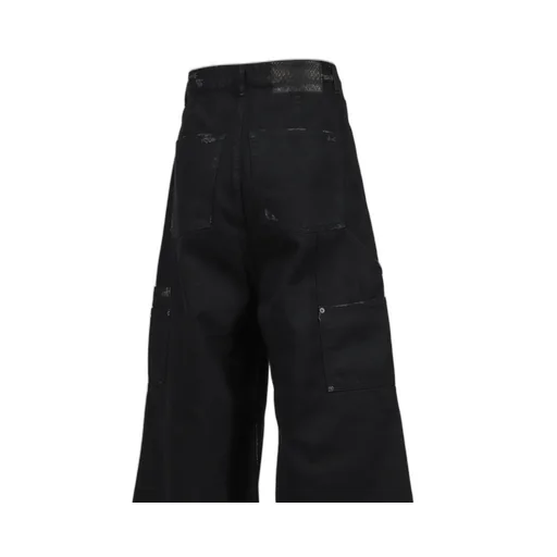 Distressed Wide Jeans / Black