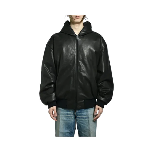 Hooded Bomber Jacket / Black