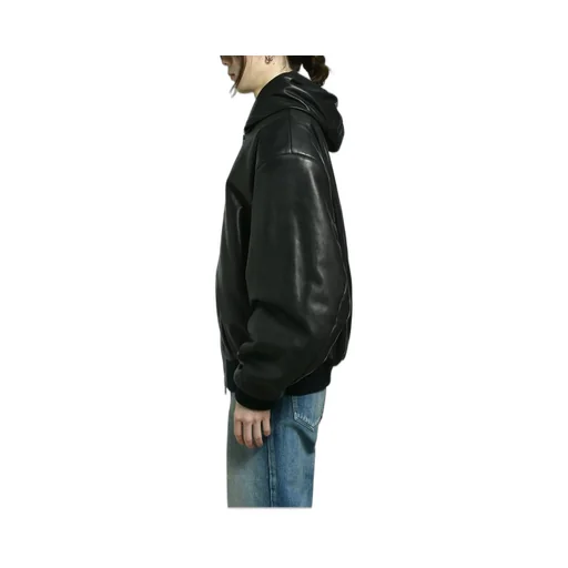 Hooded Bomber Jacket / Black