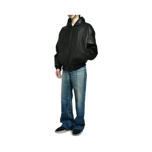 Hooded Bomber Jacket / Black