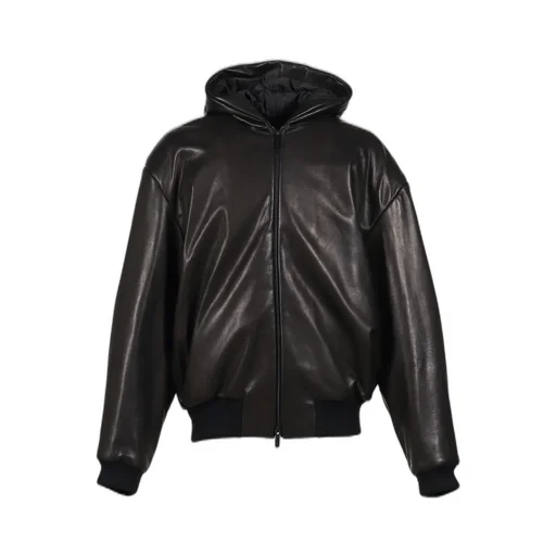 Hooded Bomber Jacket / Black