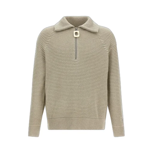 Jw Anderson Striped Half-Zipped Jumper